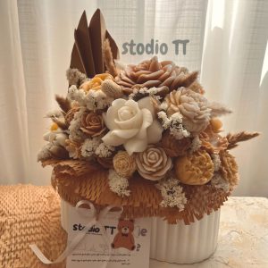باکس گل - باکس گل شمع - خاطره طلایی